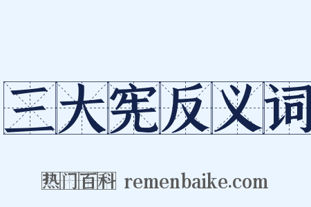 三大宪反义词是什么意思的图片